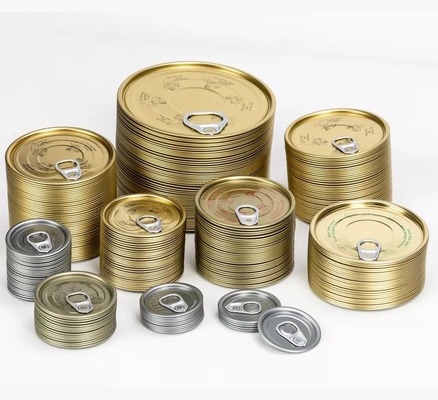Boîte en fer blanc ronde de nourriture de peinture de catégorie comestible en métal pour l'emballage alimentaire 0.15mm